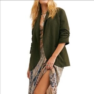 NWOT! Free People Rowan Cotton Blazer Jacket